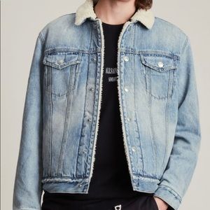All Saints Ilkley Fleece Lined Denim Jacket